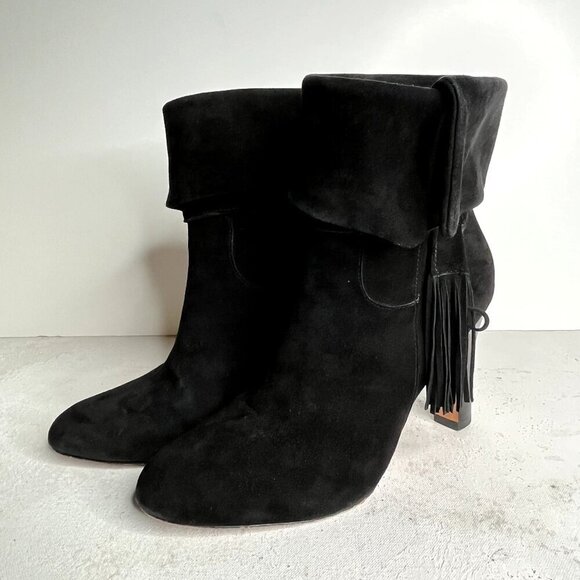 Johnston & Murphy Black Leather Stacked Heel Ankle Boot Womens Size 8M - Picture 11 of 13